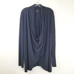 LANE BRYANT draped collar blouse